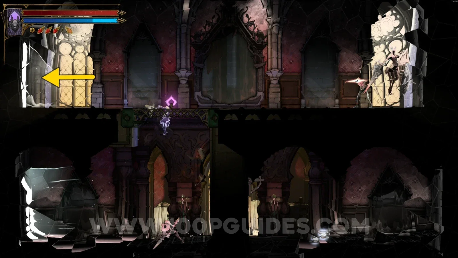 Castlevania Belmonts Curse Hall of Mirrors: entering the last portal on the left at the top