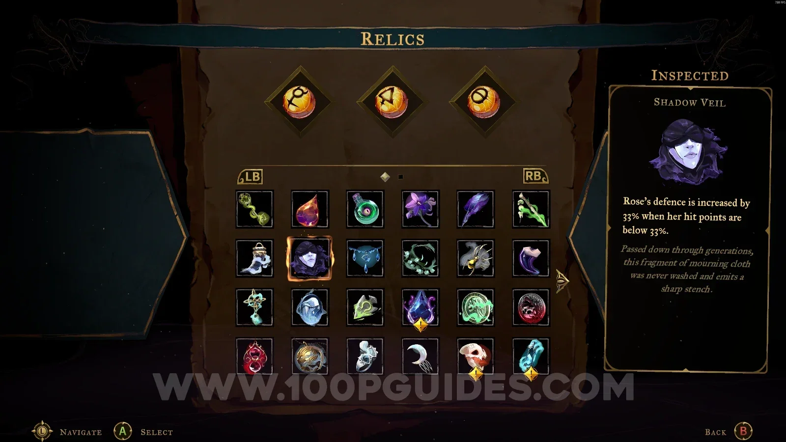 Castlevania Belmonts Curse: the Shadow Veil relic chest at the top of the Burned District