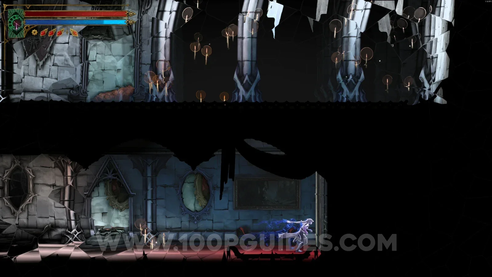 Castlevania Belmonts Curse Threshold Of Vision: breakable wall on the right leading to XP Statue #9