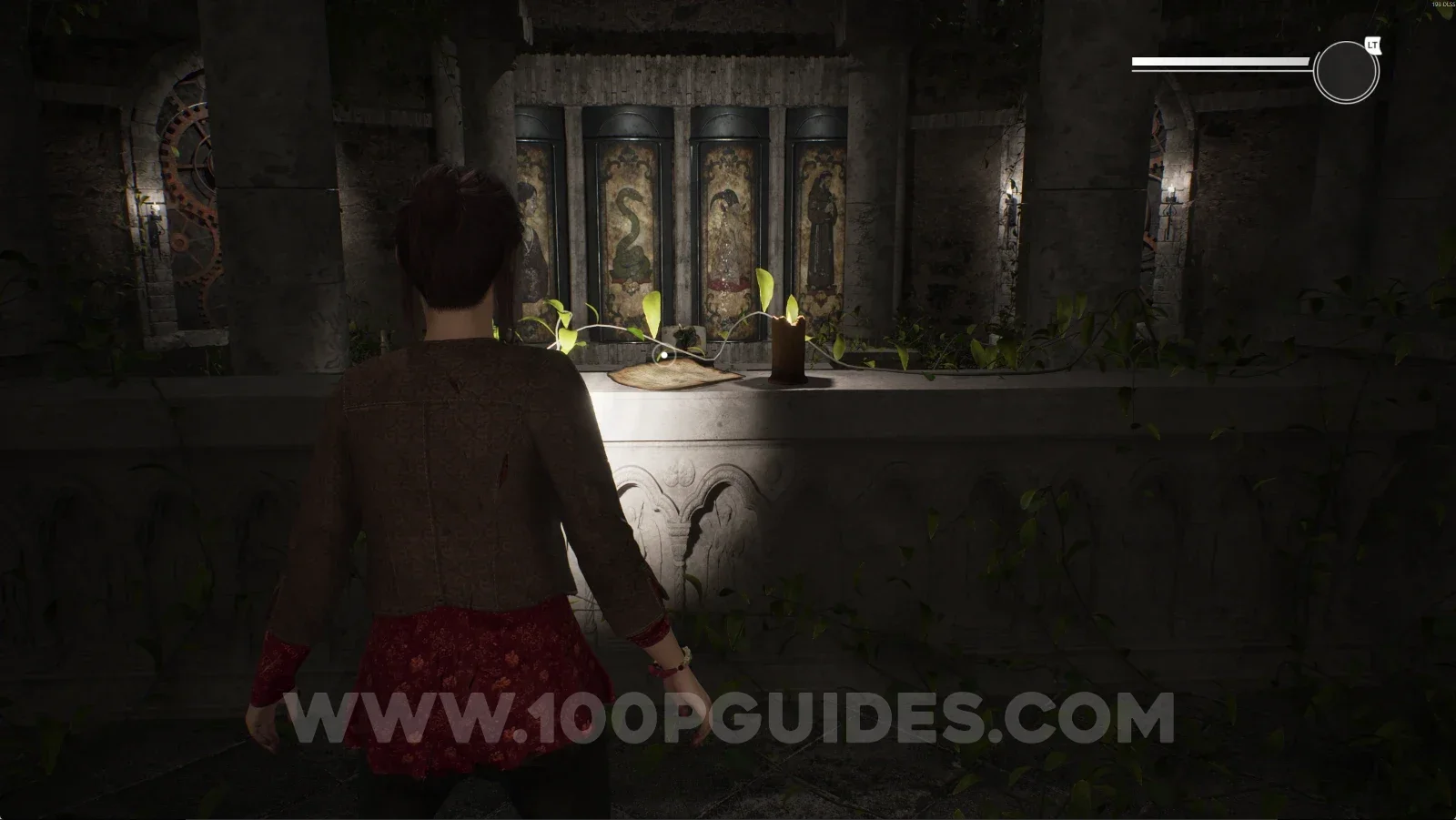 Remothered: Red Nuns Legacy Convent: going through the door with the lilies