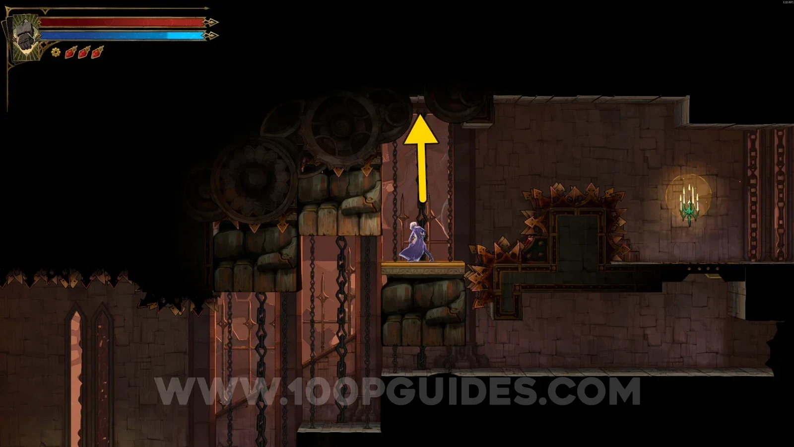 Castlevania Belmont's Curse Daedalus Crossing: going around the spikes on the left in the secret area
