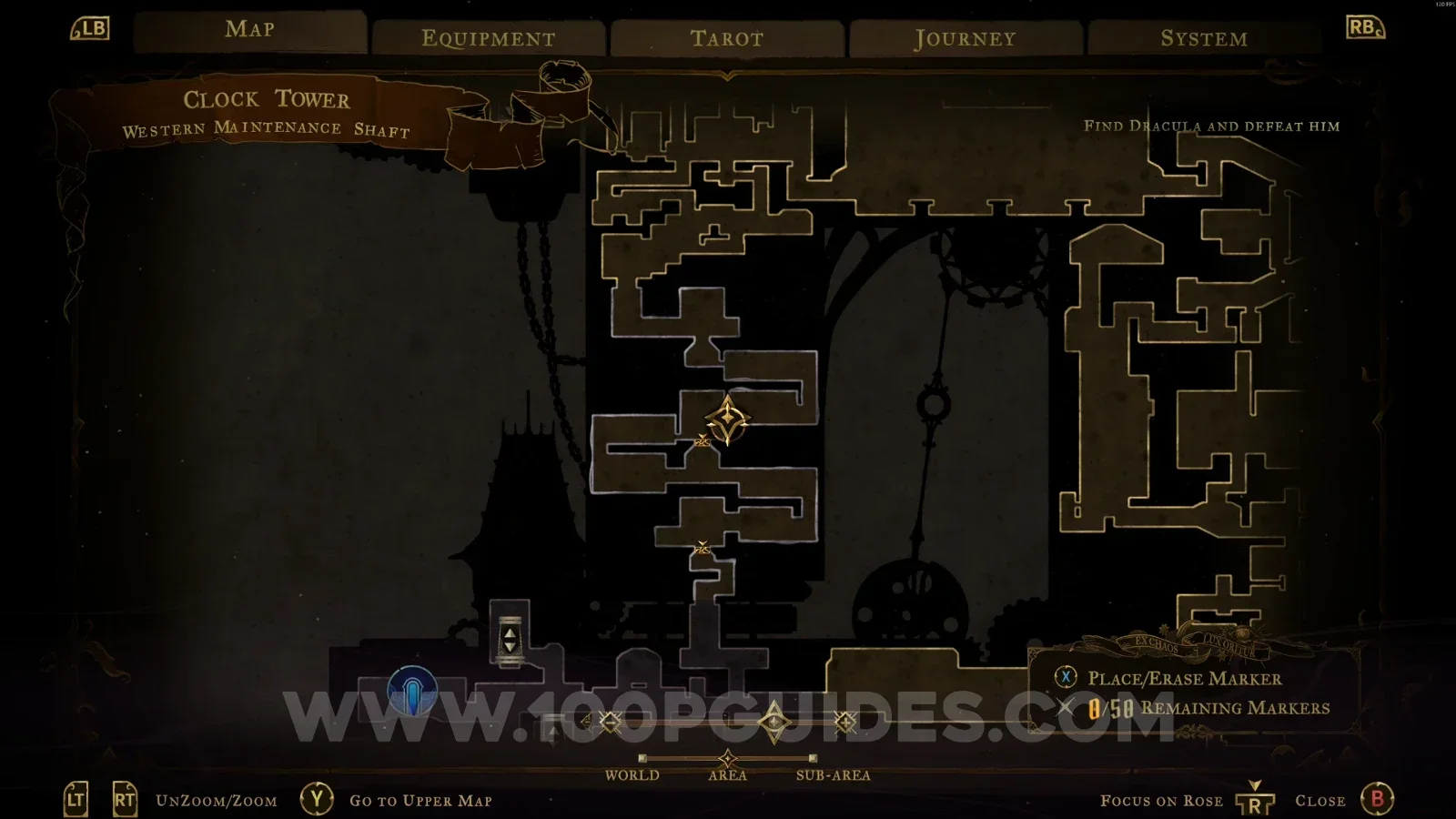 Castlevania Belmont's Curse Mechanic's Ascent: single path down from the Western Maintenance Shaft