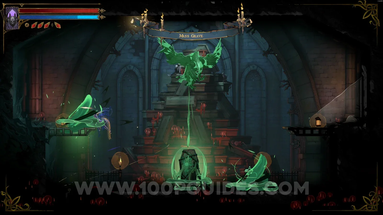 Castlevania Belmont's Curse Mass Grave: Haunted Coffin #4 past the broken left wall