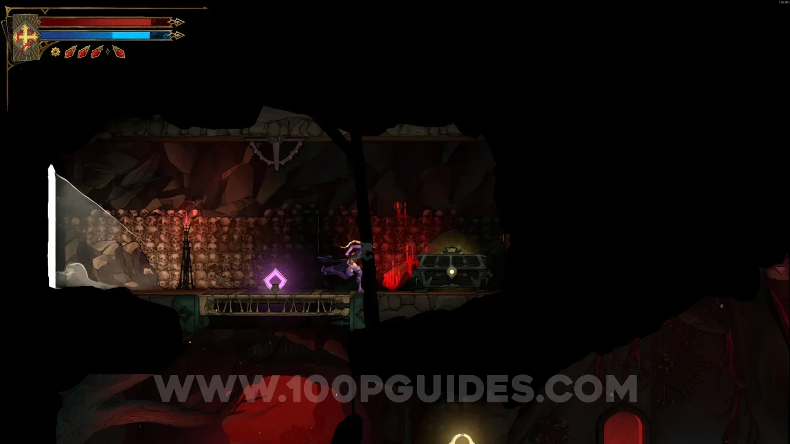 Castlevania Belmonts Curse Throat Of Hell: chest containing Relic #3 Ebony Claw
