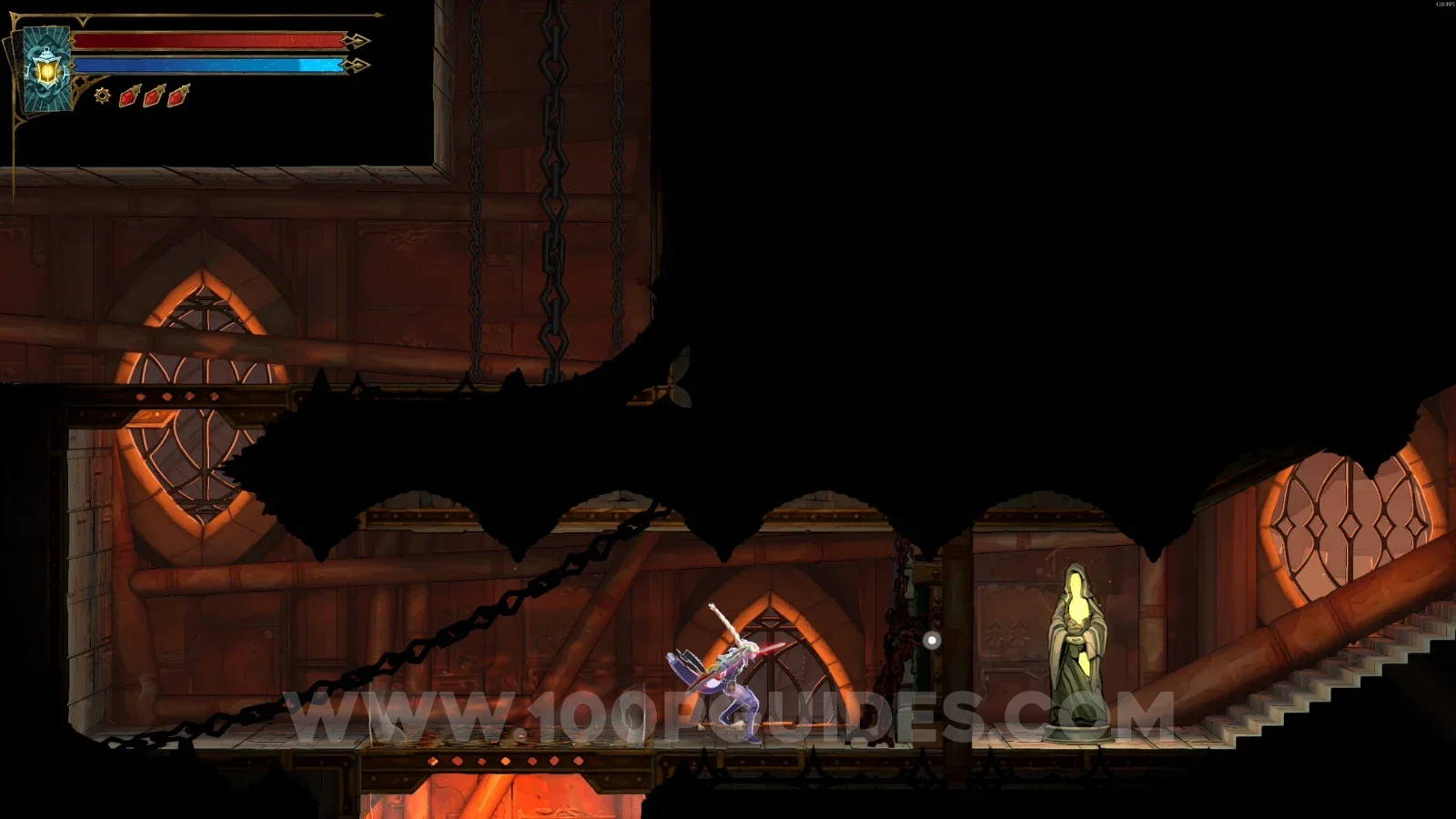 Castlevania Belmonts Curse Eastern Access Shaft: XP Statue #95 in the marked area