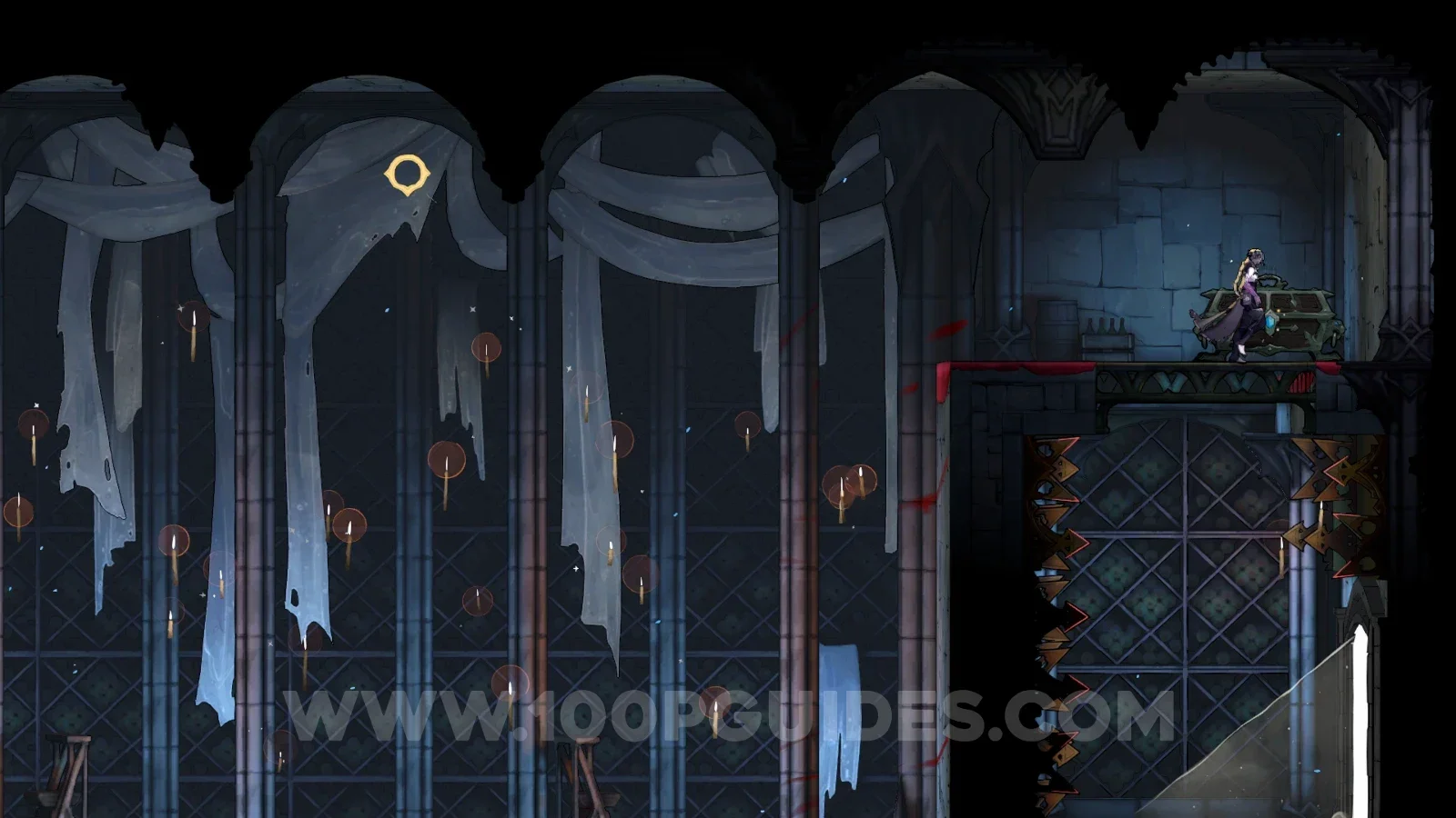 Castlevania Belmonts Curse Wine Cellar: climbing up the secret area with the Arcane Whip