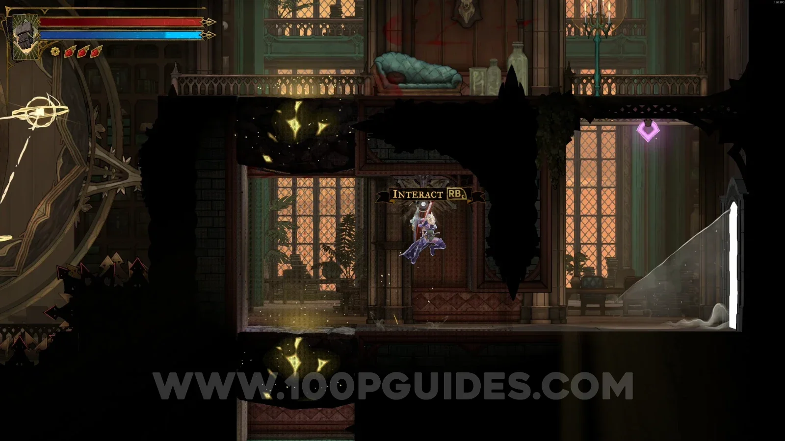 Castlevania Belmont's Curse Curiosity Cabinet: using the Smash arcane power to break the floor at the top