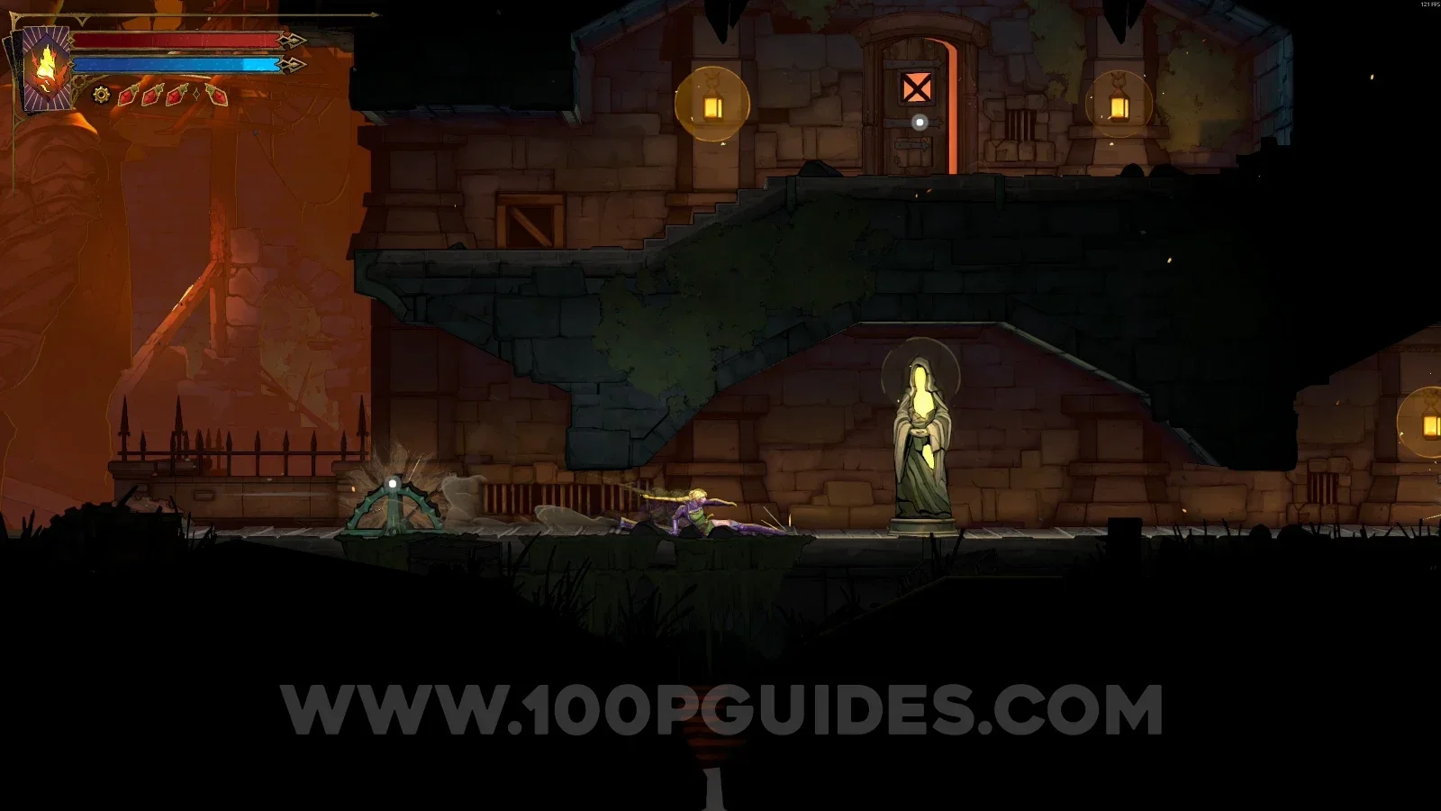 Castlevania Belmonts Curse Prison Tower: XP Statue #23 in the marked area