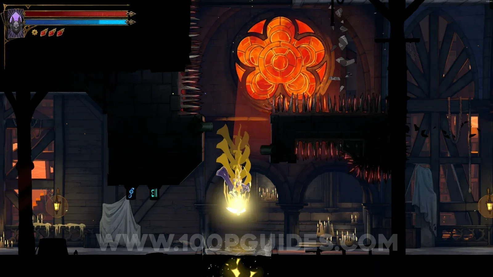 Castlevania Belmonts Curse East Gallery: breaking the first floor in the marked area
