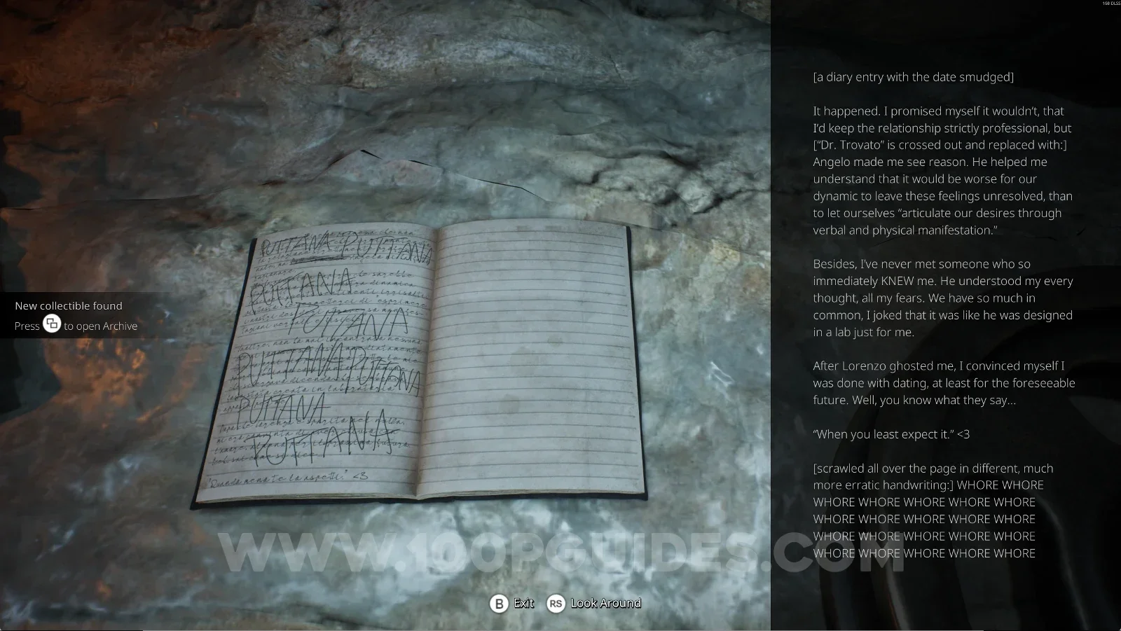 Remothered: Red Nuns Legacy Catacombs: Susan's Diary in the same spot as The Job Offer