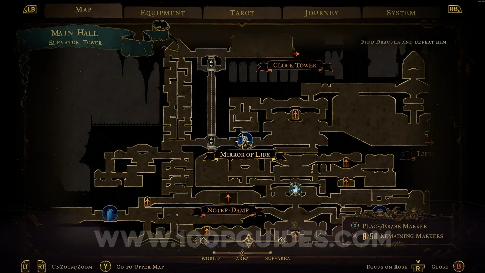 Castlevania Belmonts Curse Main Hall: the Elevator Tower, where Mirror Of Life #14 is found