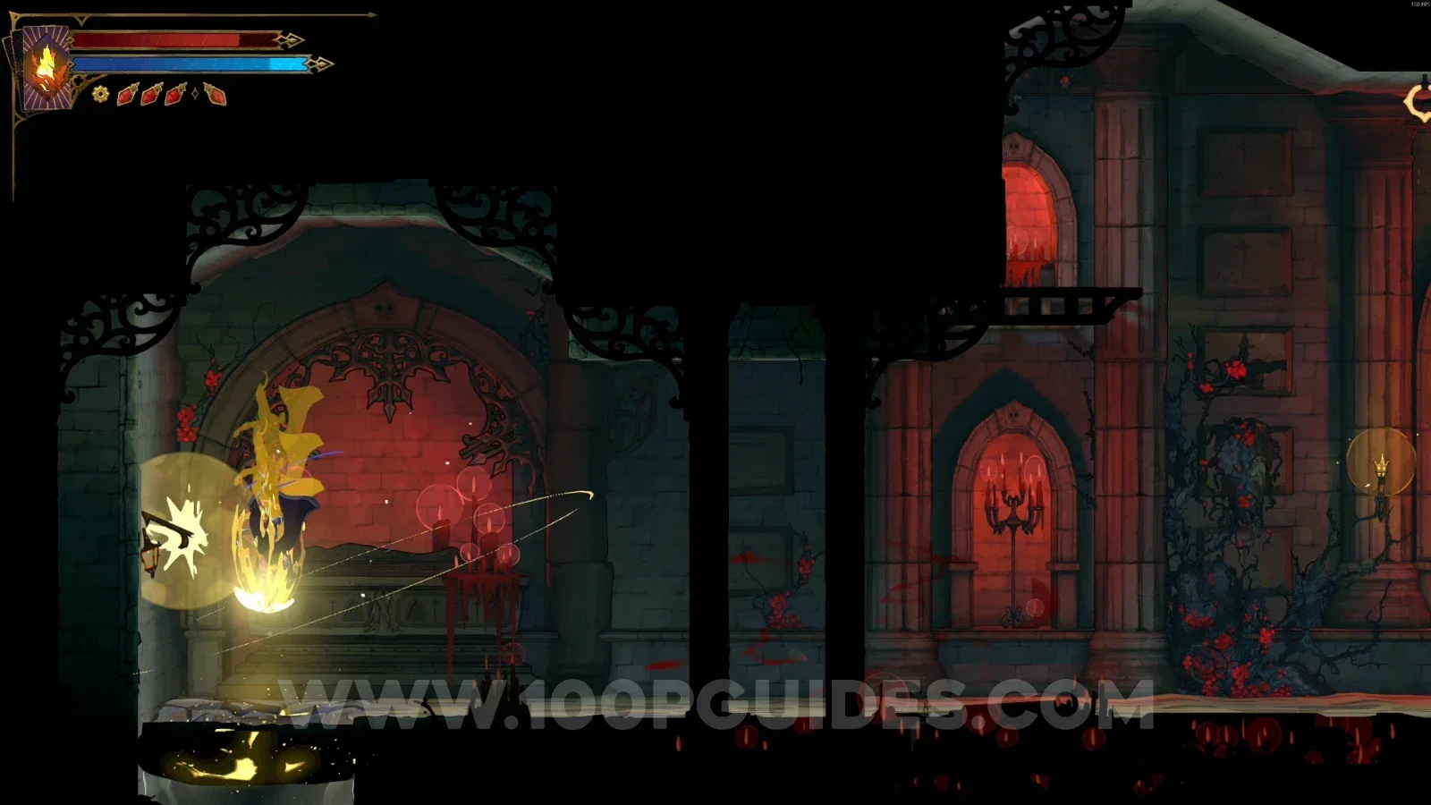 Castlevania Belmont's Curse Pillaged Tombs: breaking the floor on the left side with the Smash arcane power