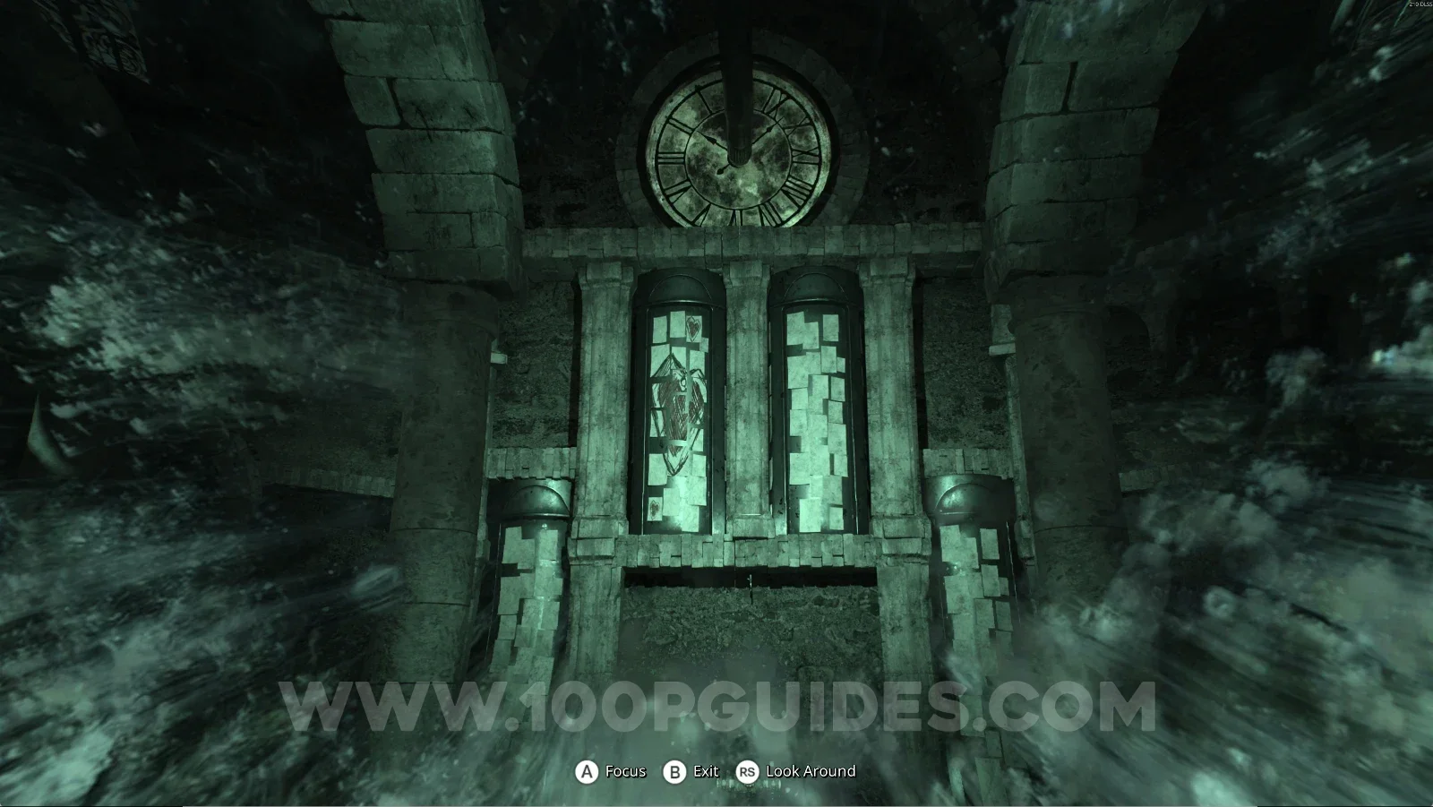 Remothered: Red Nuns Legacy Pillar Riddle: using the mirror to reveal the symbols on the pillars