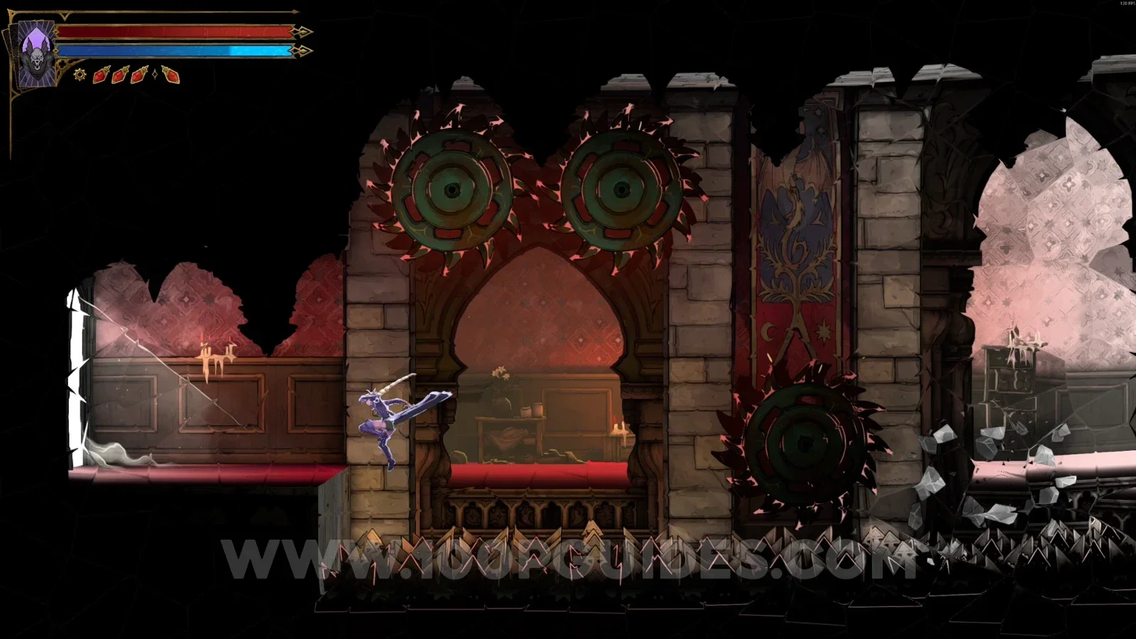 Castlevania Belmonts Curse Hall of Mirrors: climbing the ladder and breaking the wall