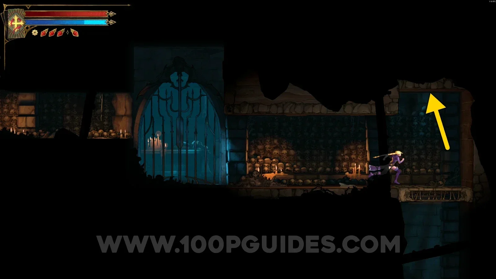 Castlevania Belmonts Curse Catacomb Entrance: the secret room hiding XP Statue #2