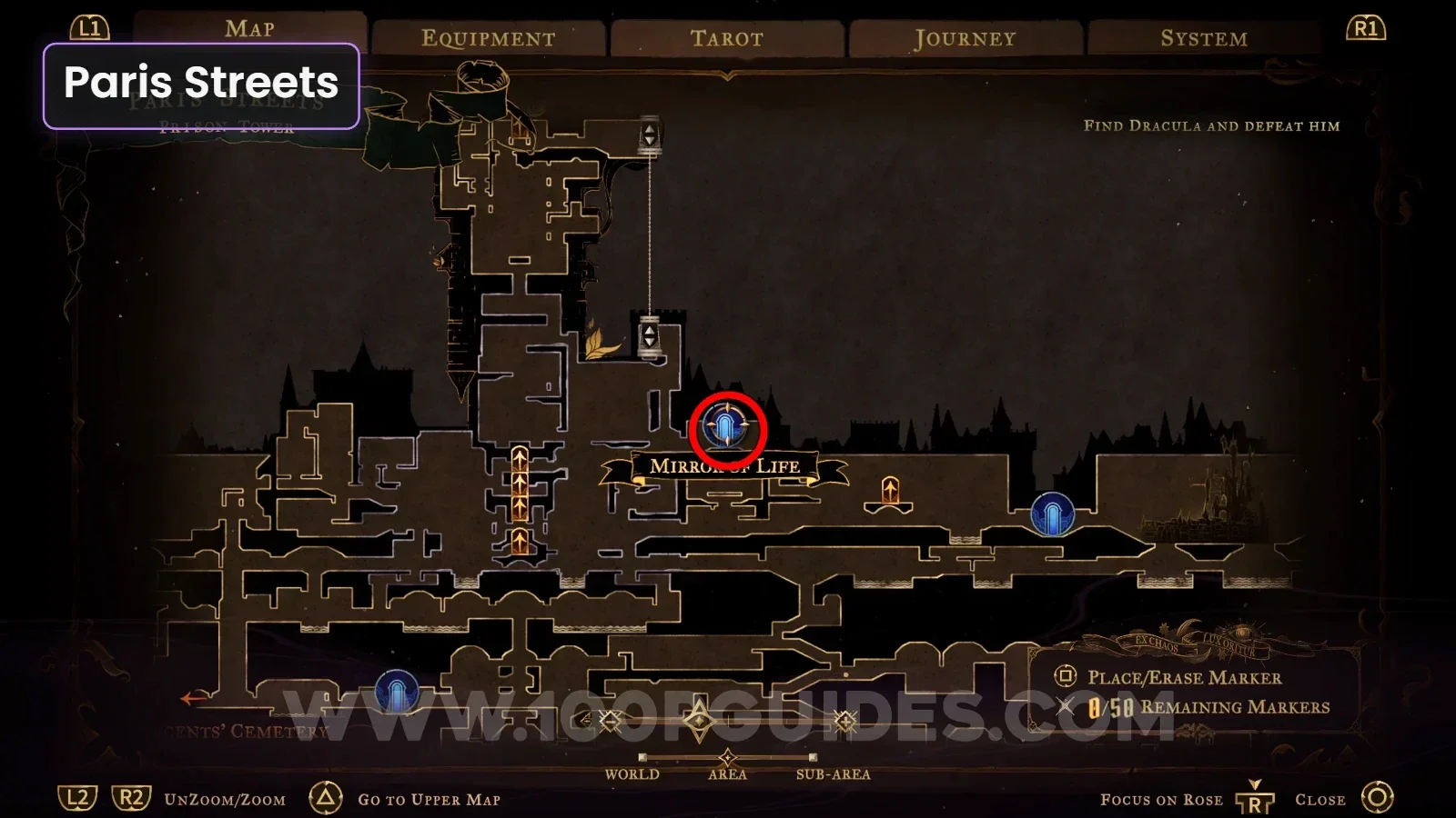 Castlevania: Belmont's Curse: the fourth mirror, where the hanging stones are destroyed to break the last seal