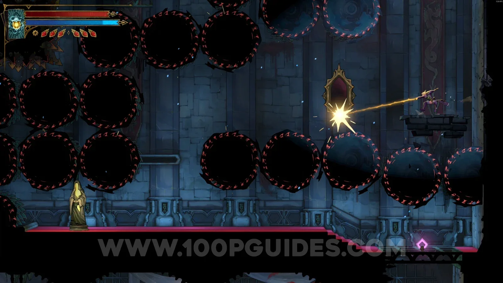 Castlevania Belmonts Curse Dungeon: XP Statue #74 reached after getting past the saws