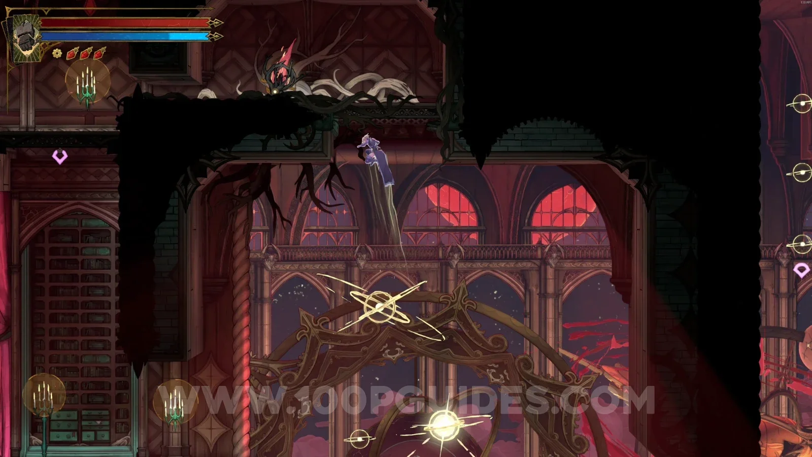 Castlevania Belmont's Curse Planetarium: Brave Heart Fragment #3 reached above the upper left orb
