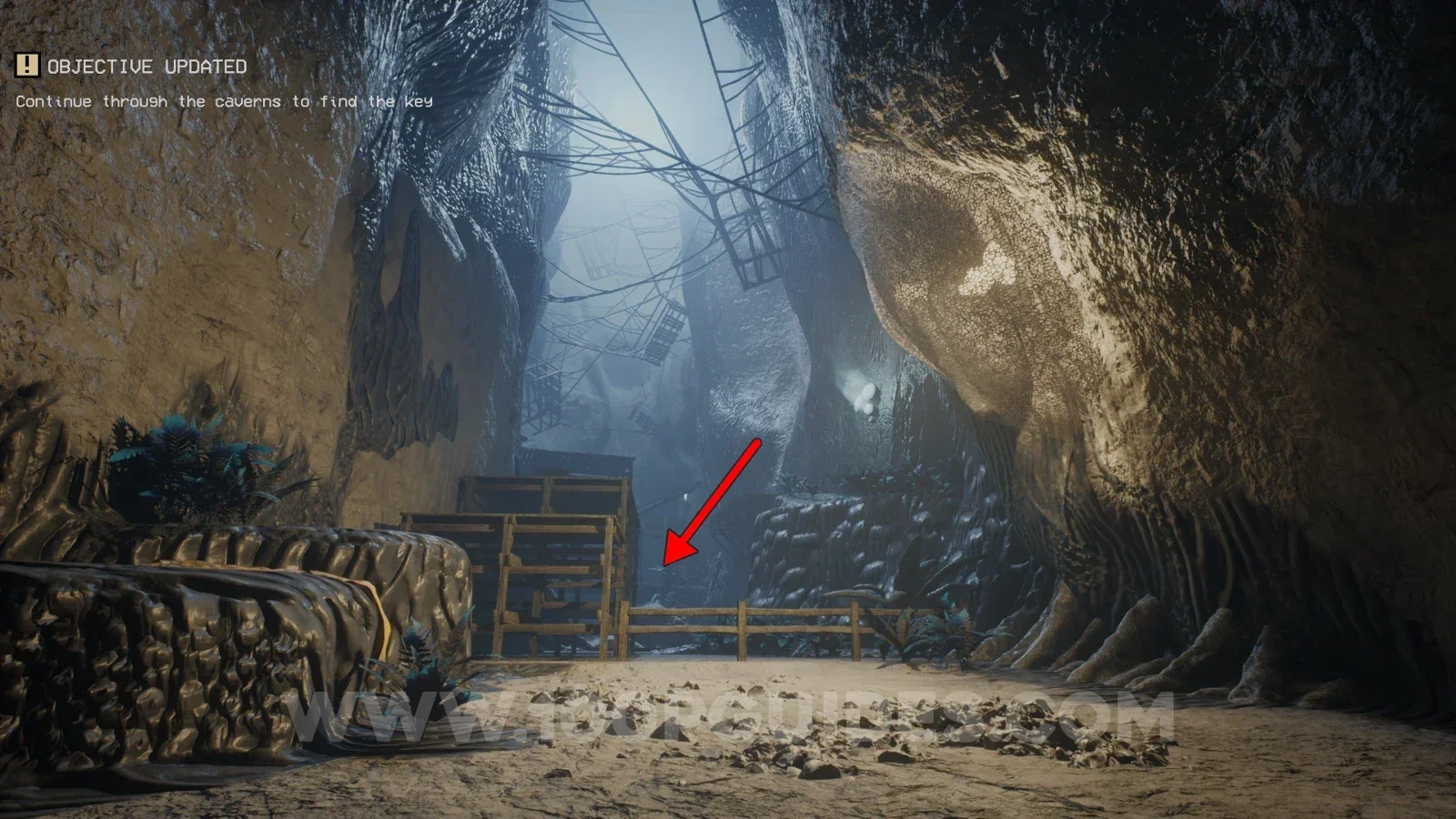 Terrible Lizards Chapter 4: sticking to the bottom path at the entrance of Cavern B