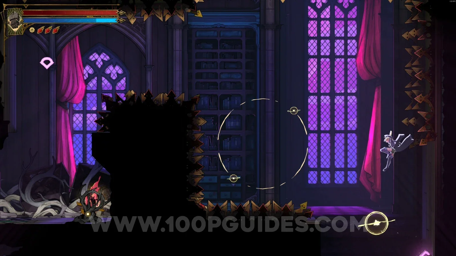 Castlevania Belmonts Curse Poetry Shelves: using the orbs to reach Brave Heart Fragment #17