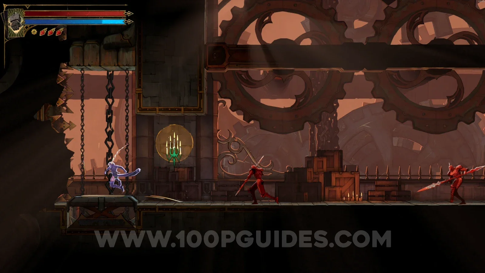 Castlevania Belmont's Curse Daedalus Crossing: climbing to the upper part toward the relic chest