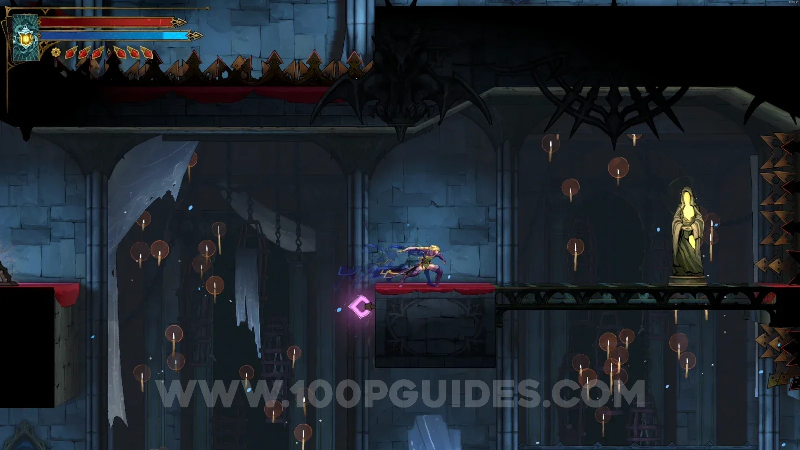 Castlevania Belmonts Curse Dungeon: XP Statue #76 in the marked area