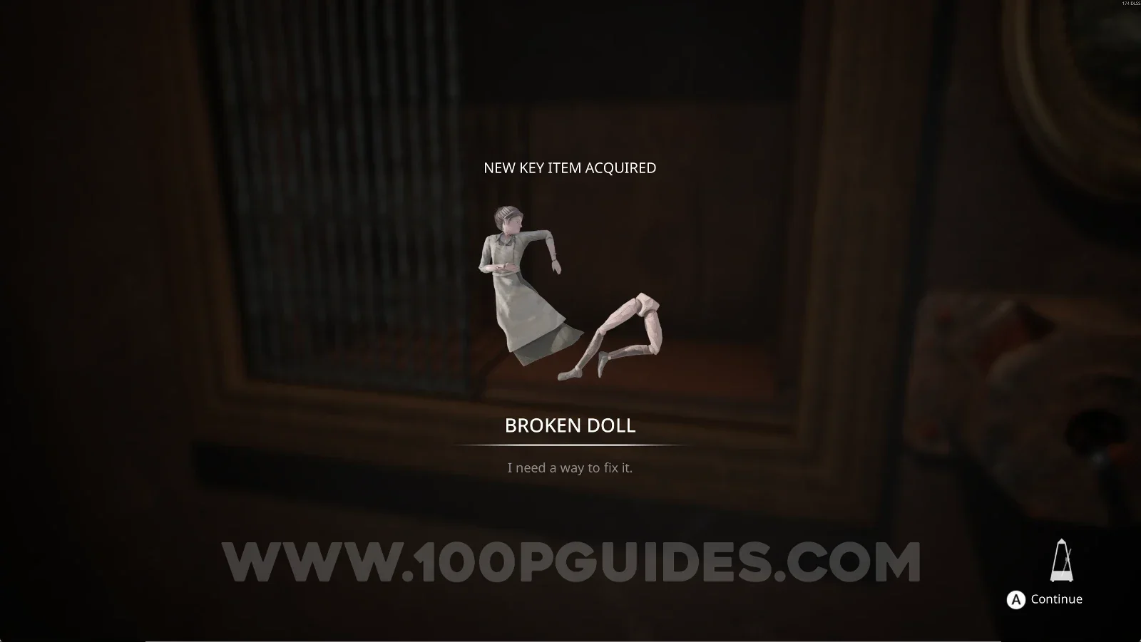 Remothered: Red Nuns Legacy: the Broken Doll key item from the kitchen dumbwaiter