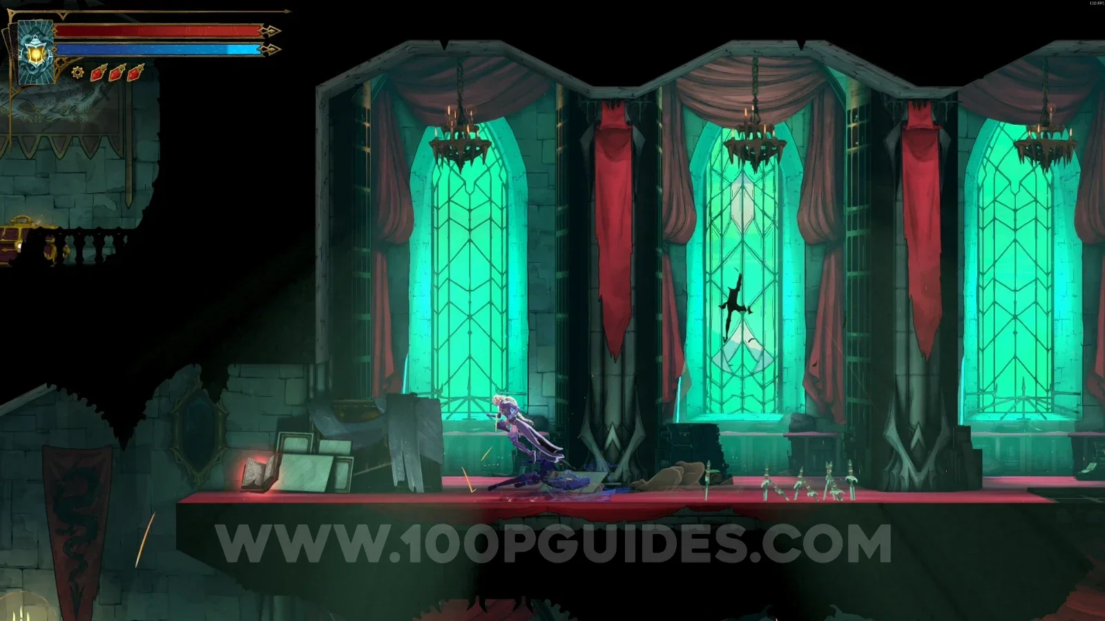 Castlevania Belmonts Curse Old Gallery: Red Book #6 in the upper part, reached by climbing the frame