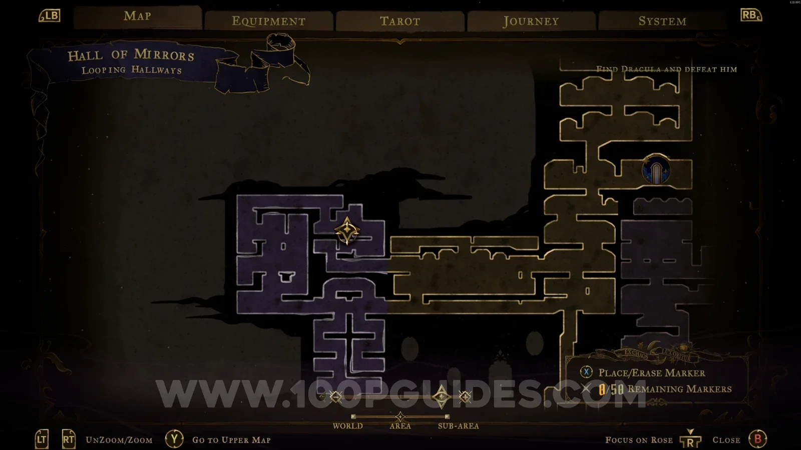 Castlevania Belmonts Curse Looping Hallways: portals used to reach XP Statue #12