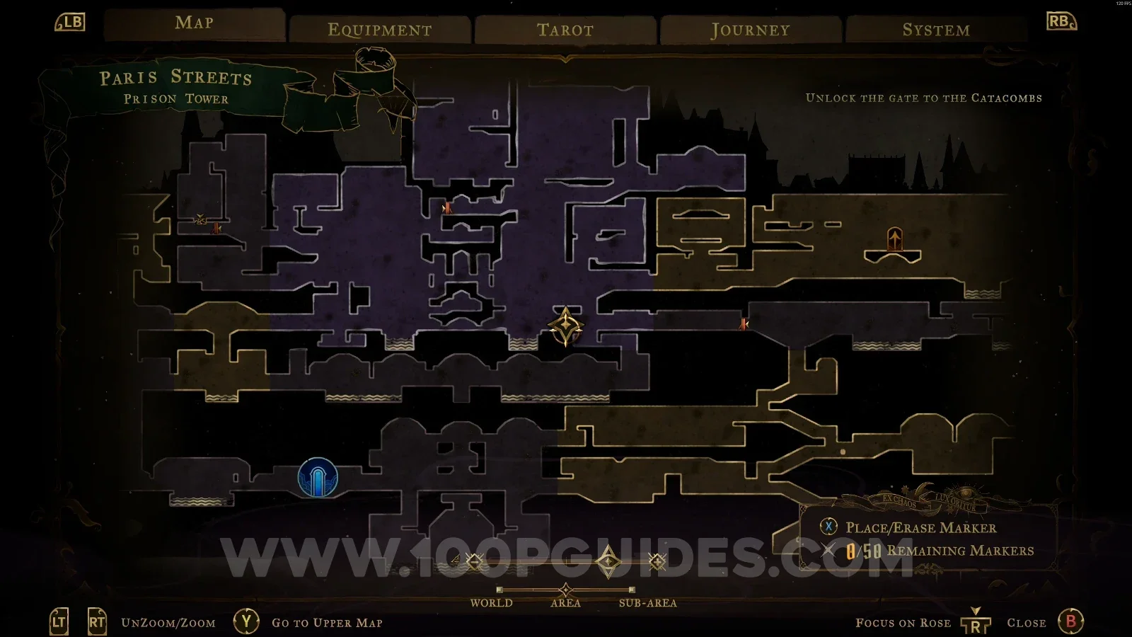 Castlevania Belmonts Curse Prison Tower: going down the platform toward XP Statue #21