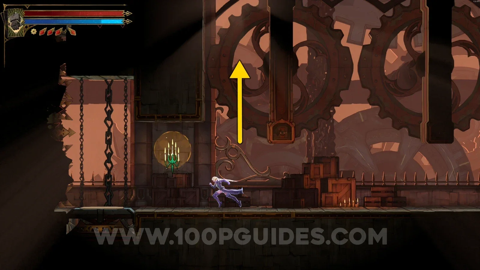 Castlevania Belmont's Curse Daedalus Crossing: climbing the upper left corner from the previous chest