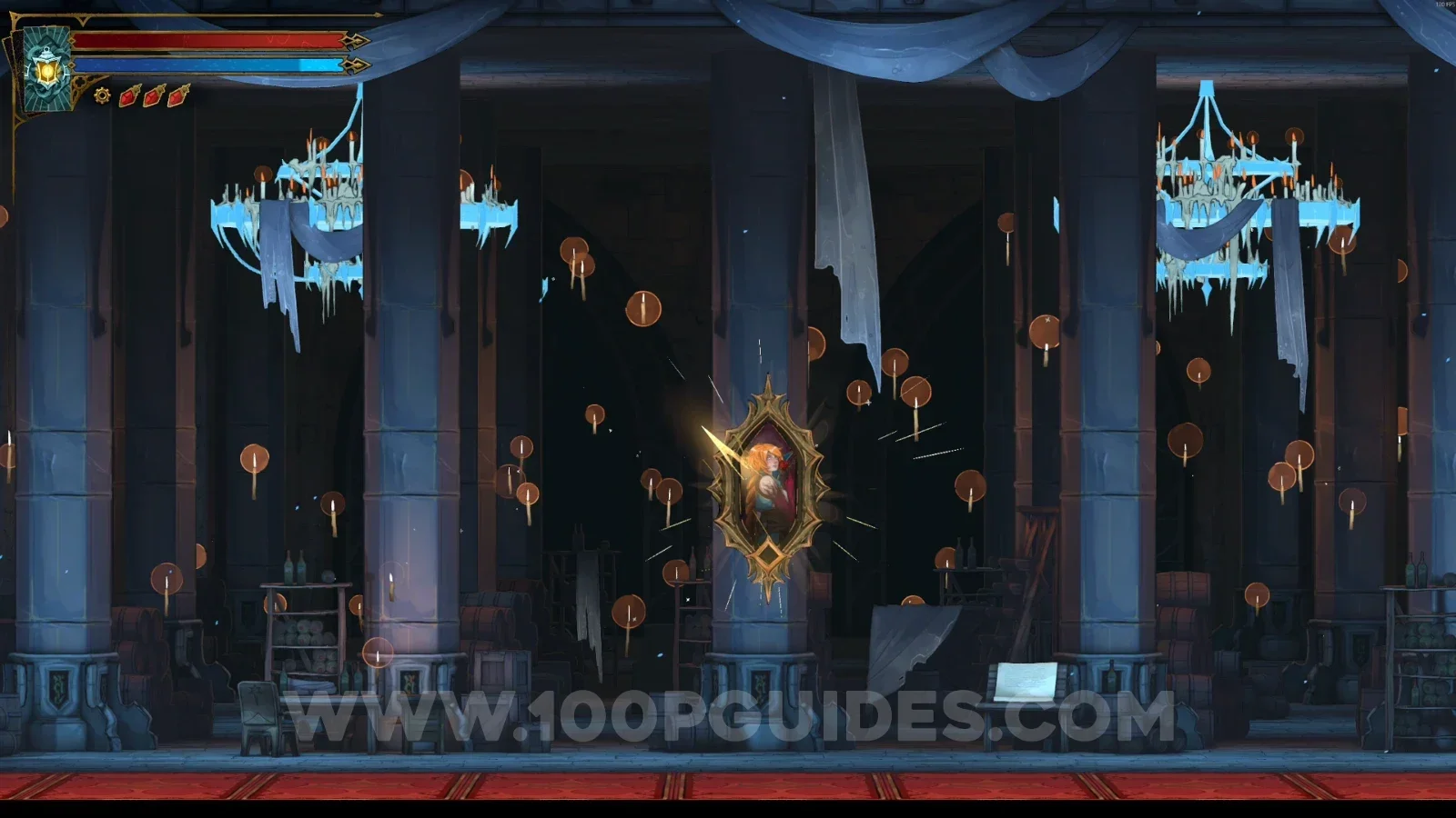 Castlevania Belmonts Curse Wine Cellar: using the frame to climb to the upper part on the left side