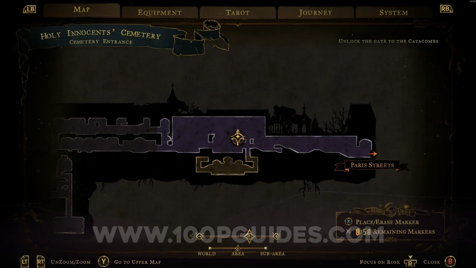 Castlevania Belmont's Curse Cemetery Entrance: location of Relic #1 Abyssal Eye at the top of the area