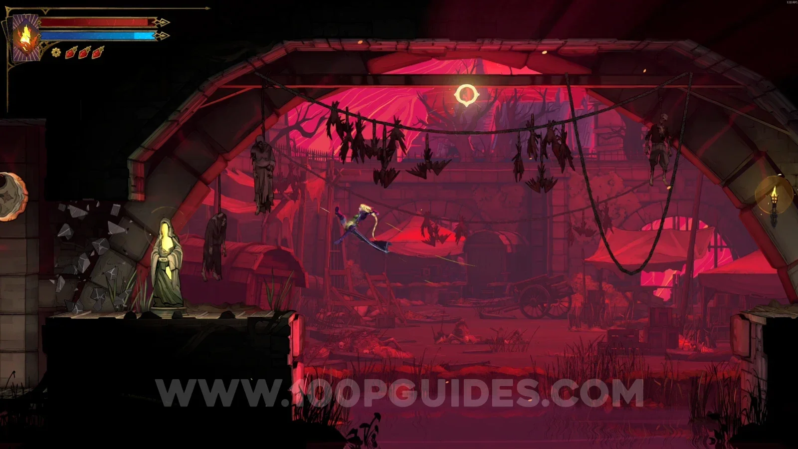 Castlevania Belmonts Curse Undercity: XP Statue #8 in the marked area