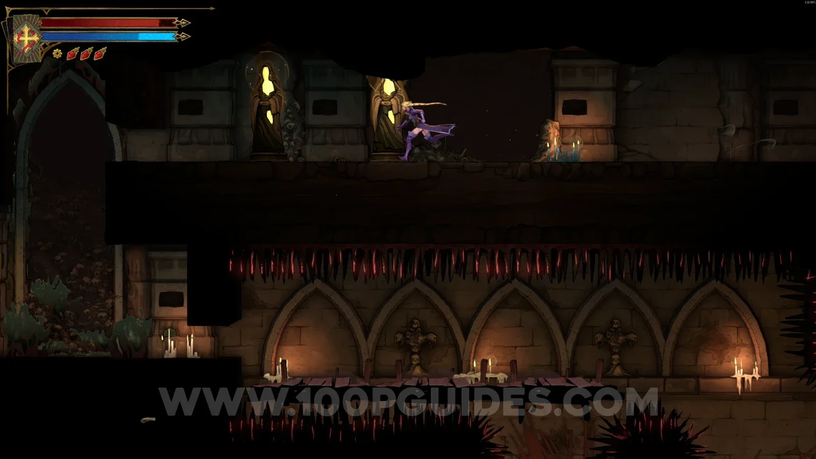 Castlevania Belmonts Curse Antechamber Of Sin: XP Statue #54 in the marked area