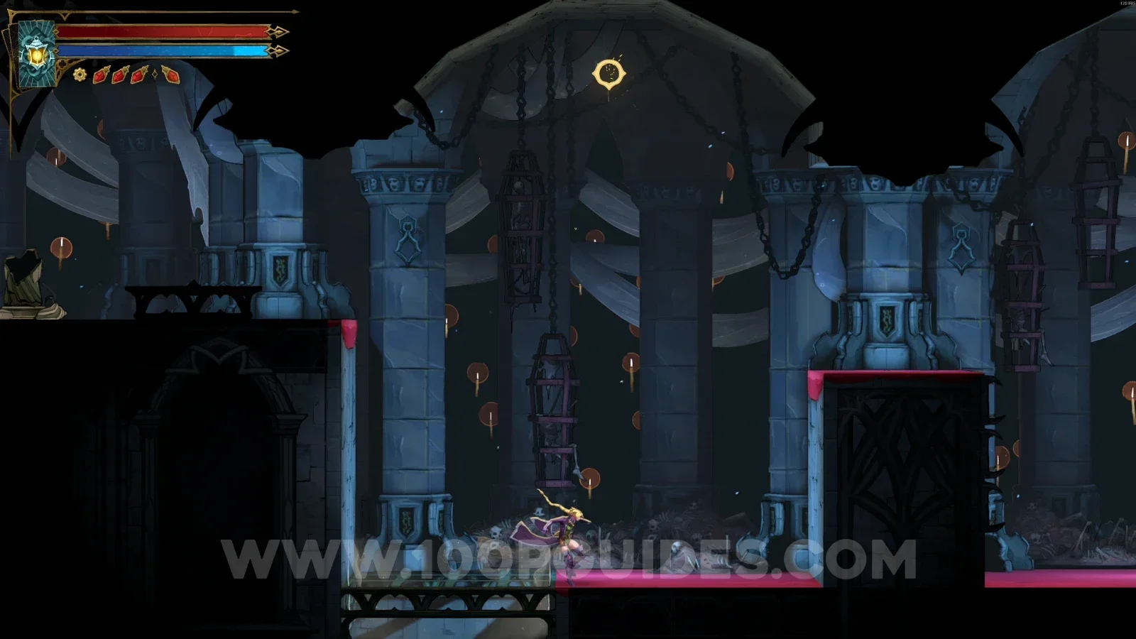 Castlevania Belmonts Curse Mirror Rooms: dropping through the platform below toward Mirror Of Life #10