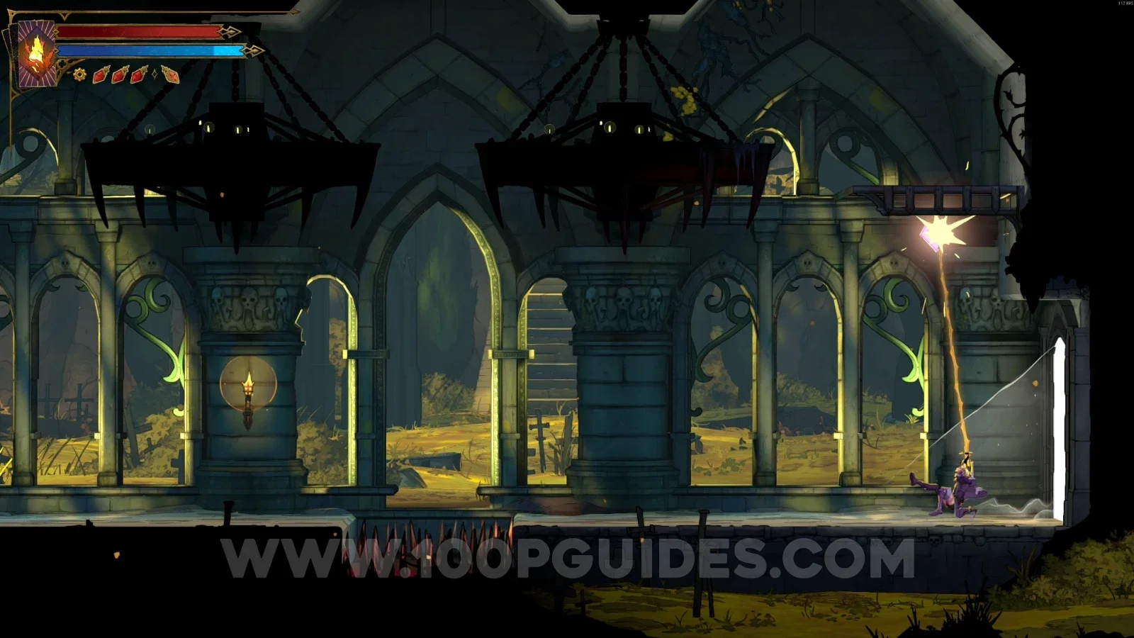 Castlevania Belmont's Curse Ossuary Of The Innocents: heading left through the upper part of the area
