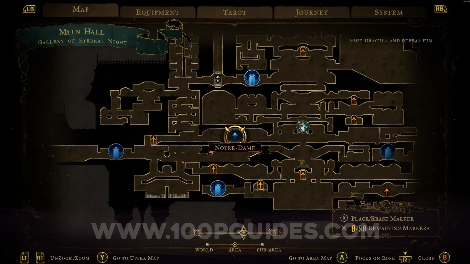 Castlevania Belmont's Curse Main Hall: approaching the painting in the Gallery of Eternal Night