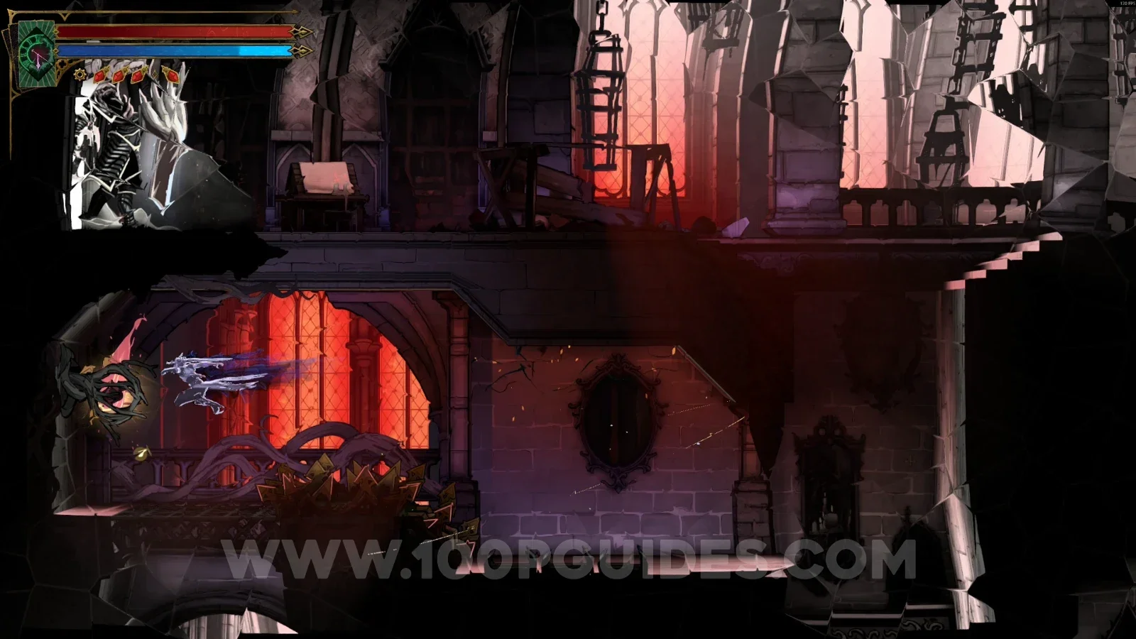 Castlevania Belmonts Curse Nightmare Atrium: secret area in the upper part holding Brave Heart Fragment #11