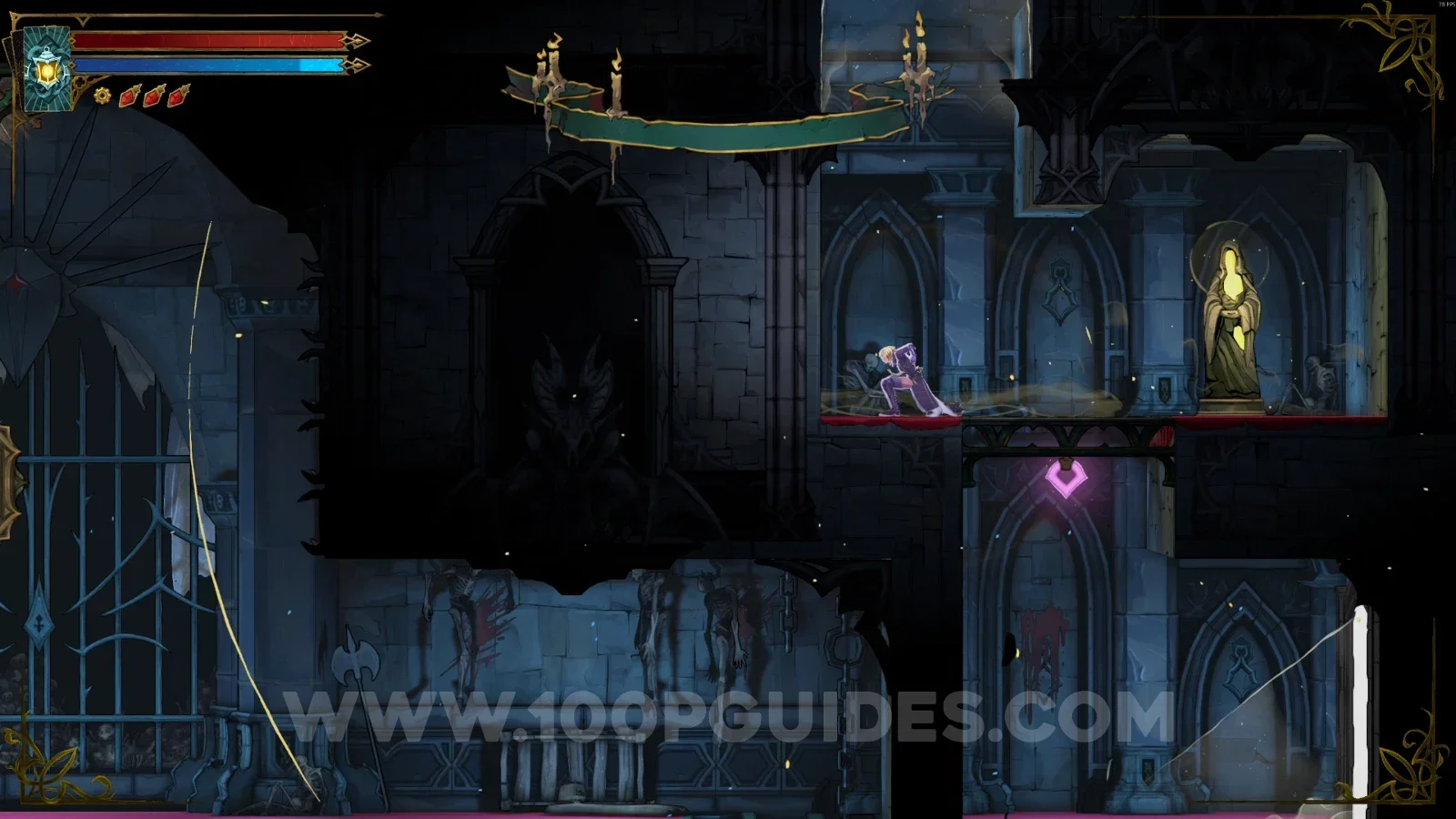Castlevania Belmonts Curse Old Gallery: XP Statue #16 in front of you in the area below