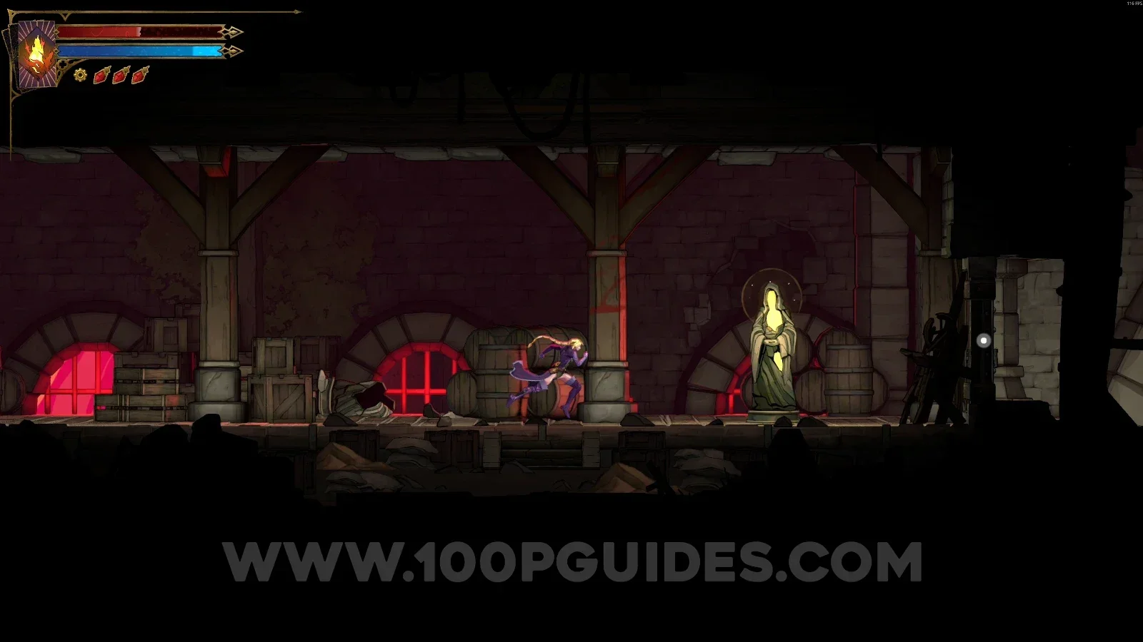 Castlevania Belmonts Curse Court of Miracles: XP Statue #17 in the marked area