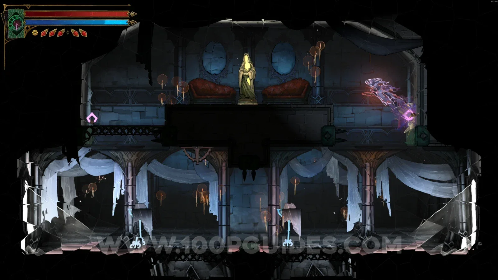 Castlevania Belmonts Curse Looping Hallways: XP Statue #146 in the marked area