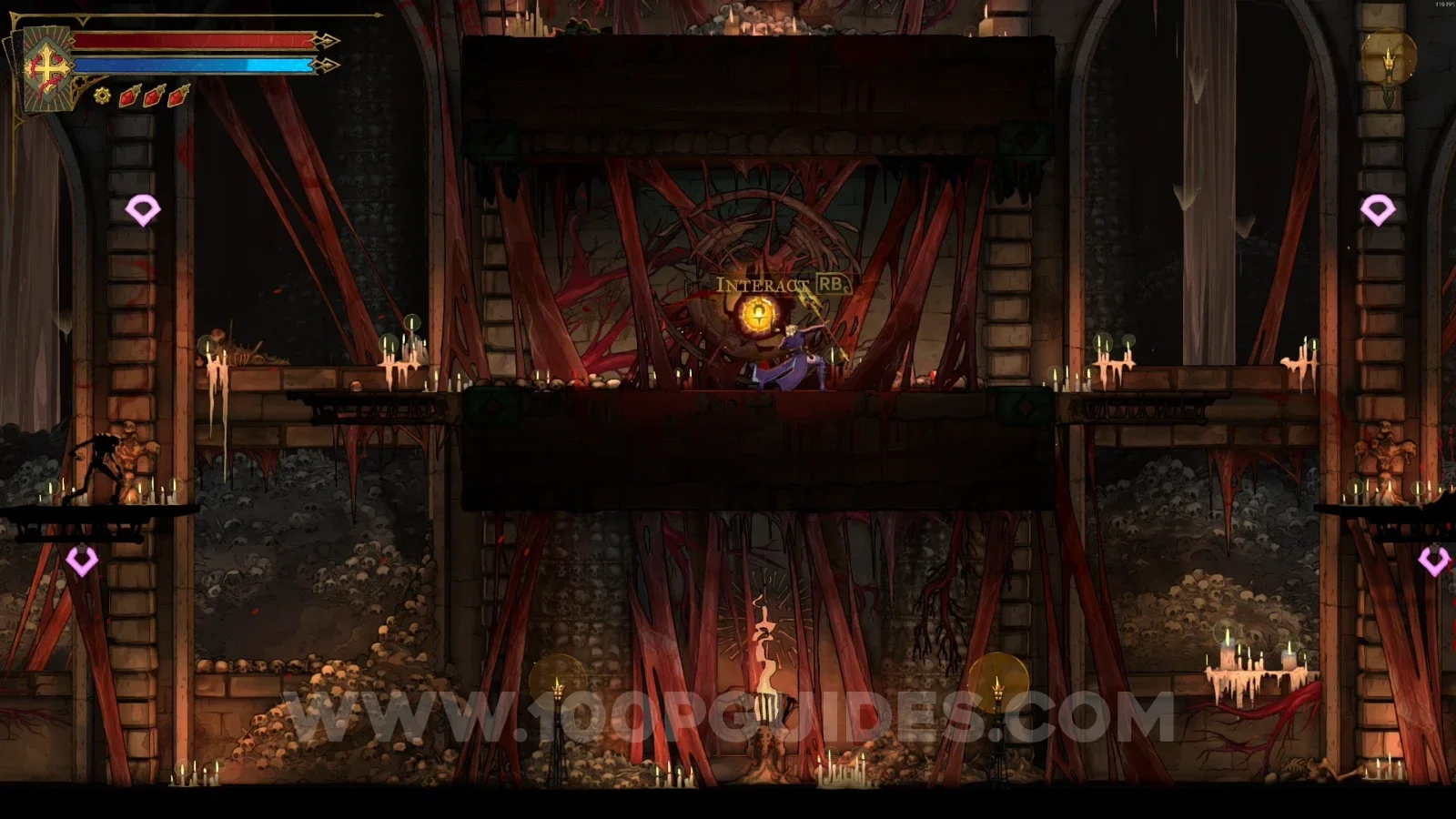 Castlevania Belmonts Curse Circle of Greed: the spot holding the Oozing Eye relic