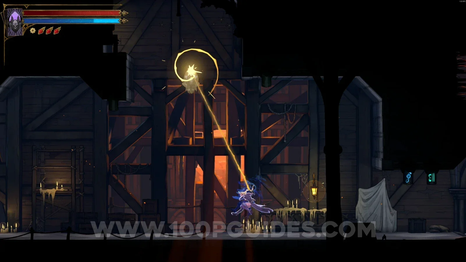 Castlevania Belmonts Curse East Triforium: Blue Book #2 reached after the whip launch