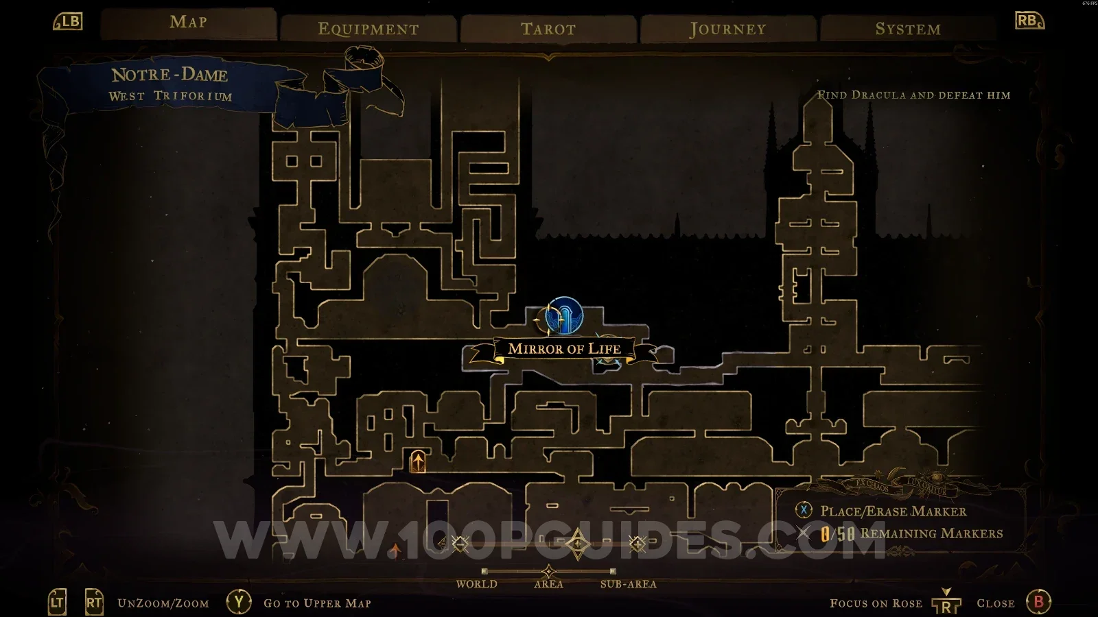 Castlevania Belmonts Curse Notre-Dame: the West Triforium, where Mirror Of Life #33 is found