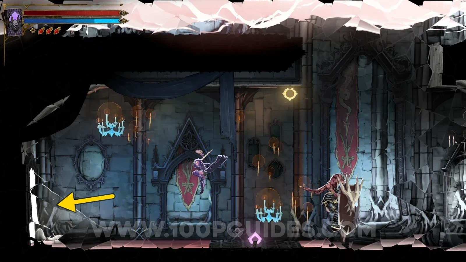 Castlevania Belmonts Curse Hall of Mirrors: the door on the left side of the area