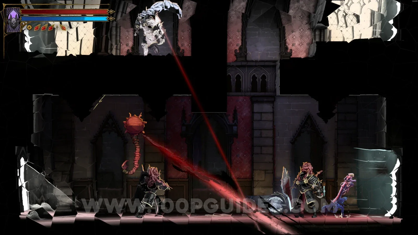 Castlevania Belmonts Curse Hall of Mirrors: going through the portal on the right again and climbing up