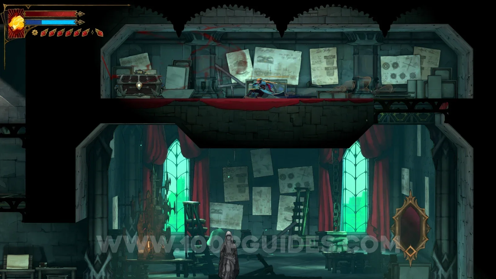 Castlevania Belmonts Curse Abandoned Workshop: using the frame to climb to the upper part