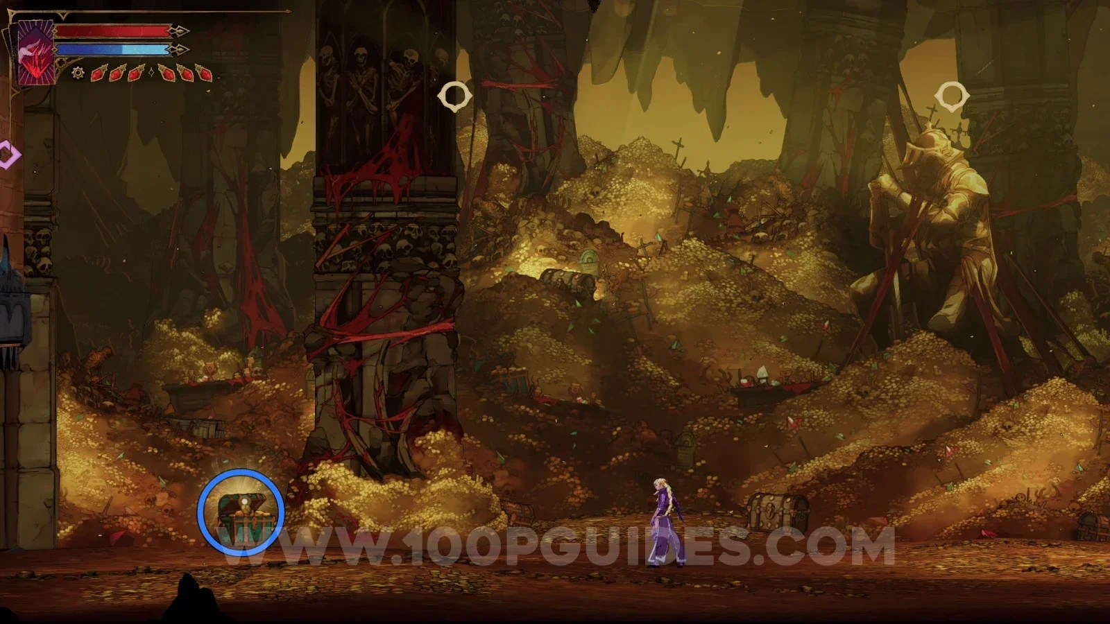 Castlevania: Belmont's Curse: the coin to pick up in the boss room after defeating the boss
