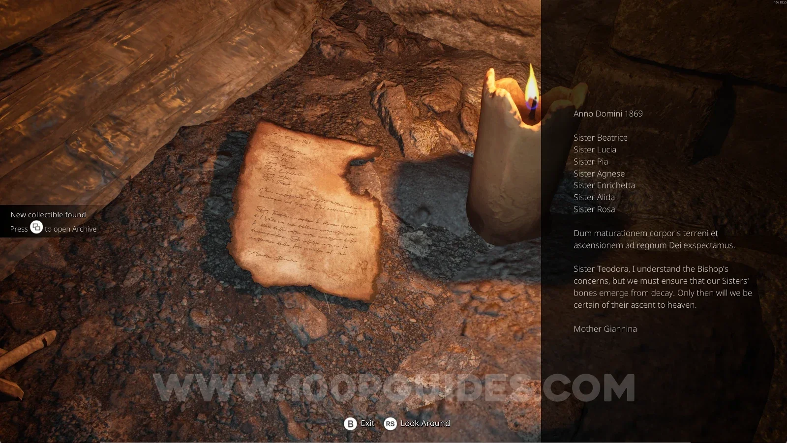Remothered: Red Nuns Legacy Catacombs: the Putridarium Letter on the floor to the left